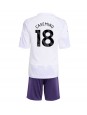 Billige Manchester United Casemiro #18 Bortedraktsett Barn 2025-26 Kortermet (+ Korte bukser)
